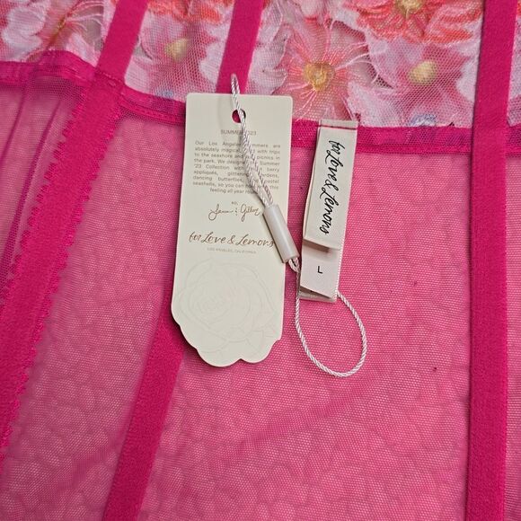 1187 NWT For Love And Lemons Anemone Floral Garter Skirt - Picture 7 of 8